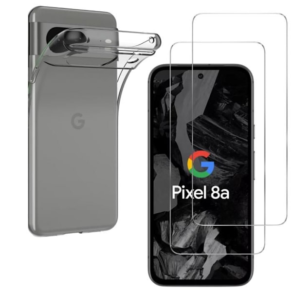 Coque - Phonillico - Google Pixel 8a - Blød - Gennemsigtig - Ridsefrit Transparent