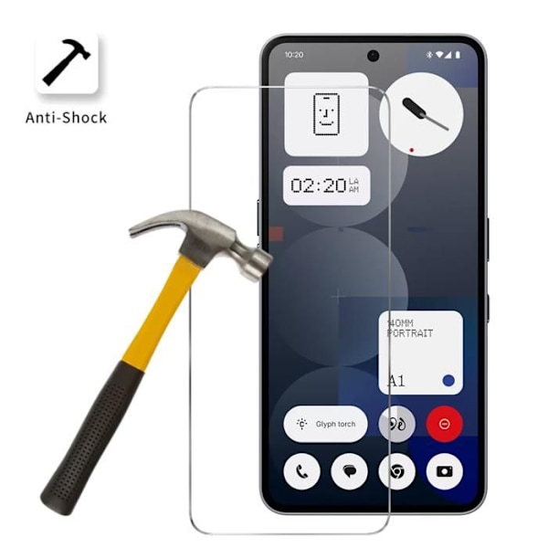 Karkaistu lasi - Phonillico® - Nothing Phone 3a Pro - 2 kpl - Naarmuuntumaton - Näytön suoja Transparent