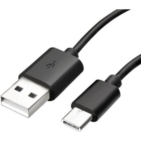 USB-C-kabel til Samsung S8 - S8 PLUS - S9 - S9 PLUS - Type USB-C opladerkabel Sort 1 Meter Phonillico® Svart