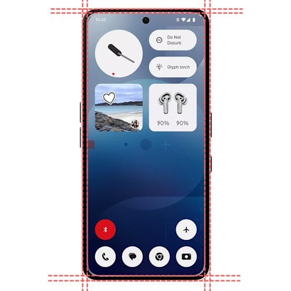 Chockskydd - Phonillico® - Nothing Phone 3a - Flexibel - Transparent - 2 Härdat Glas Transparent