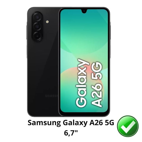 Hærdet Glas - Phonillico® - Samsung Galaxy A26 5G - Pakke 2 - Skærm- og Kamera Beskyttelse - Kradsbestandig Transparent