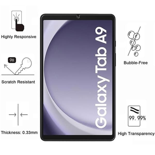 Coque + 2 hærdede glas til Samsung Galaxy Tab A9 2023 - Stødabsorberende Transparent Beskyttelse Phonillico