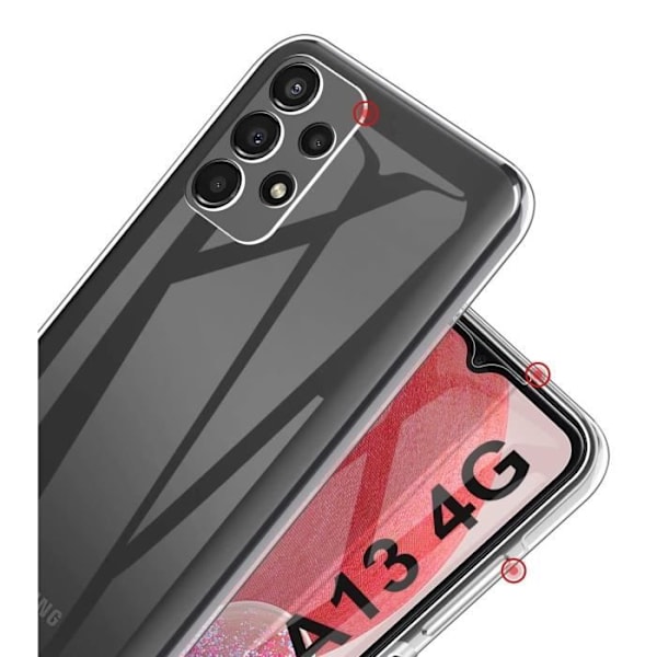 Coque för Samsung Galaxy A13 4G - Hölster Etui 360 Integrerad Transparent 2 Delar Fram Bak Sammanfogad Phonillico® Transparent