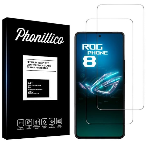 Film glas för Asus Rog Phone 8 [Pack 2] Skärmskydd Phonillico®