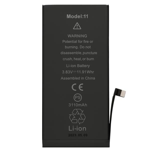 Batteri til iPhone 11 - Erstatningsbatteri 3110mAh Lithium-ion Phonillico®