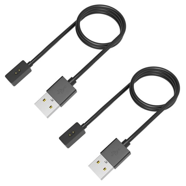 Kompatibel Laddare för Xiaomi Redmi Watch 5/Redmi Watch 4/Smart Band 9/Smart Band 8 [2-pack] USB-kabel 1 meter Laddare för Klocka Svart