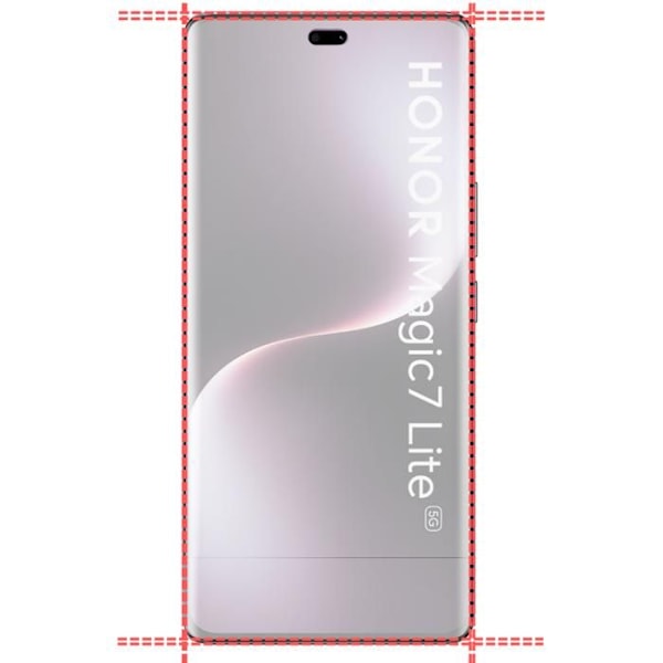 Stötabsorberande skal - Phonillico® - Honor Magic 7 Lite 5G - Flexibelt - Transparent - 2 Härdat glas Transparent