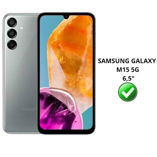 Näytönsuojakalvo - Phonillico - Samsung Galaxy M15 5G - 2-kappaleen pakkaus - Karkaistu lasi - Kirkas Transparent