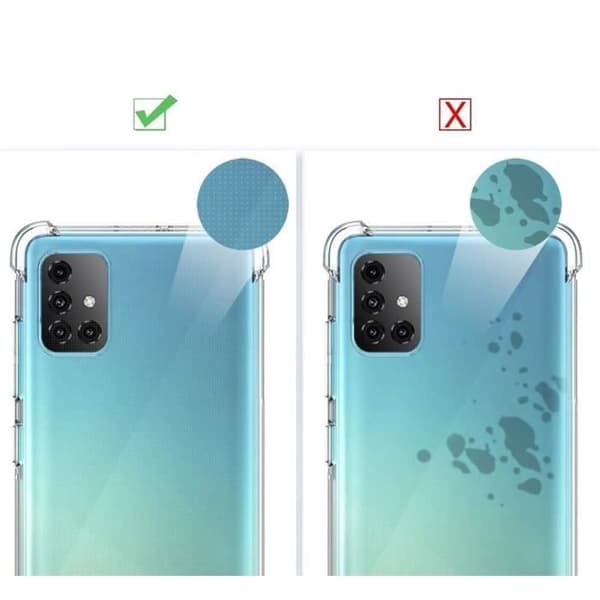 Coque Antishock Silikoni Läpinäkyvä Samsung Galaxy A51:lle Phonillico® Transparent