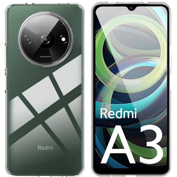 Fodral - Phonillico® - Xiaomi Redmi A3 - Mjukt - Transparent - Reptåligt Transparent