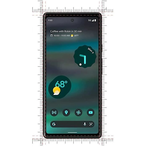 Skyddsfodral för Google Pixel 6a och 2 Härdat Glas Skärmskydd Phonillico® Transparent