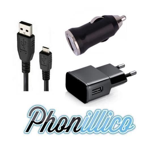 3-i-1 oplader - Nokia - Lumia 635 - vægoplader - biloplader - USB-kabel