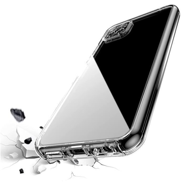 Coque för Samsung A22 5G - Hölster Etui 360 Integrerad Transparent 2 Delar Främre Bakre Passande Phonillico® Transparent