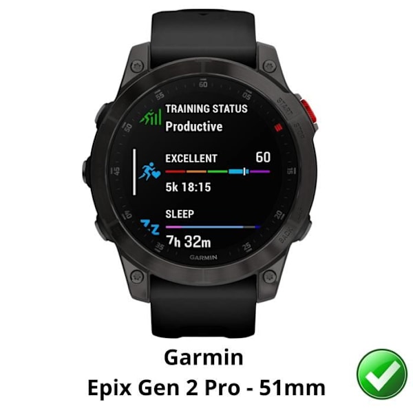 Skärmskydd för Garmin Epix Gen 2 Pro - 51mm [Pack 6] Ultra Tunn Hållbar Plastfilm Phonillico Transparent