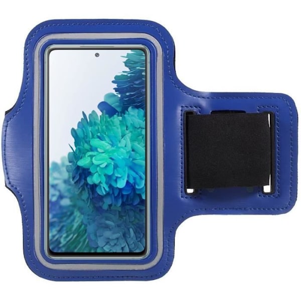 Sportarmband Blå kompatibel med Samsung A10-A20-A40-A41-S10-S20-S21 5G-S22 5G - Justerbart skydd för löpning, sport, gym Phonillico® Blå