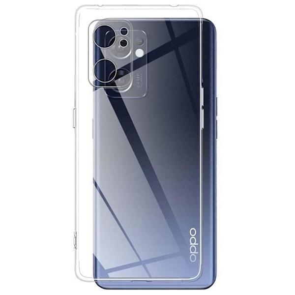 Coque för Oppo Find X5 LITE - Phonillico - Flexibelt Silikon - 2 Härdat Glas - Skärm Skydd Transparent