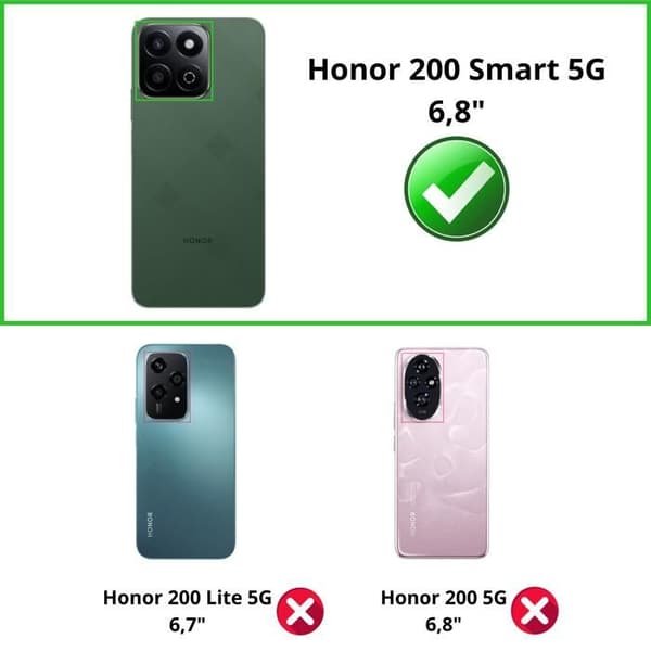 Coque för Honor 200 Smart 5G - Stötsäker Silikon Transparent Phonillico® Transparent