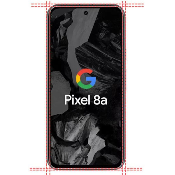 Skærmbeskyttelse - Phonillico - Google Pixel 8a - Pakke 2 - Tempereret glas - Ridsefrit Transparent, svart