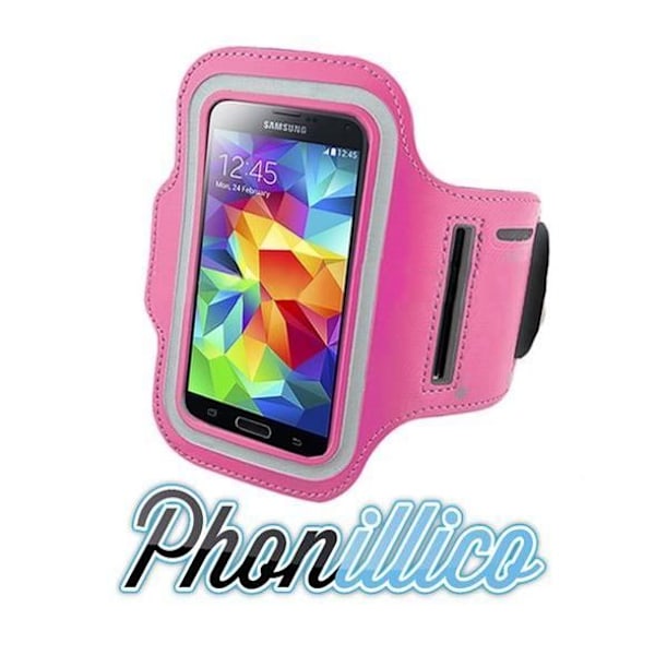 Sport armbånd i rosa, kompatibel med Samsung Galaxy S7 Edge, Phonillico®