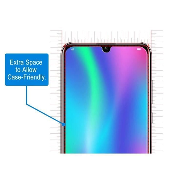 Elokuvan lasinsuojus - Phonillico® - HUAWEI P SMART 2019 - Kovasilika - Naarmuletku - Paketti 1 Transparent