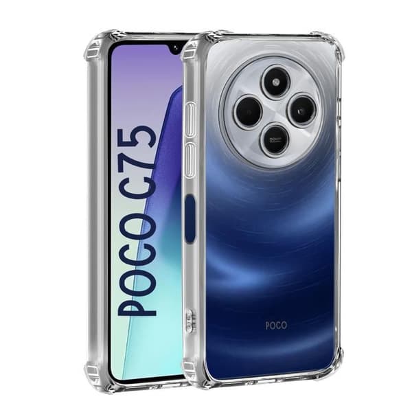 Coque til Xiaomi Poco C75 - Stødabsorberende Beskyttelse i Blød Transparent Silikone Phonillico® Transparent