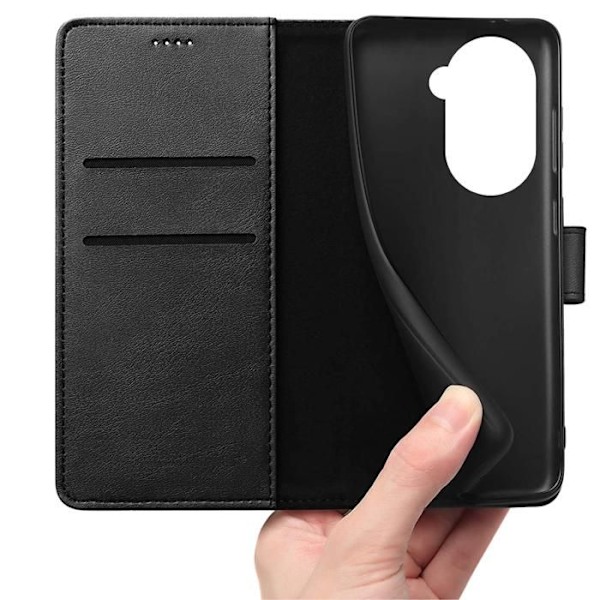 Cover til Xiaomi Redmi A5 4G (EU version) - Sort pung med magnetisk flap til kortopbevaring Phonillico® Svart