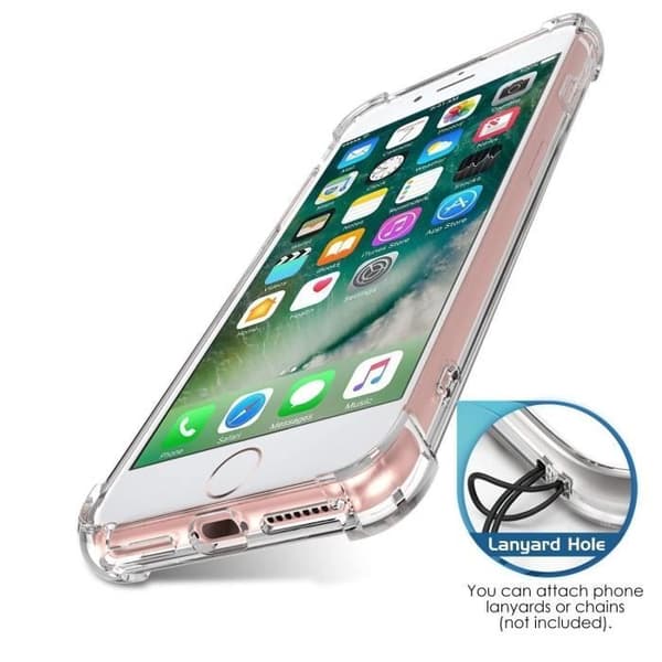 [Kompatibel Apple iPhone 7] Stødsikker Silikone Transparent [Phonillico®] Transparent