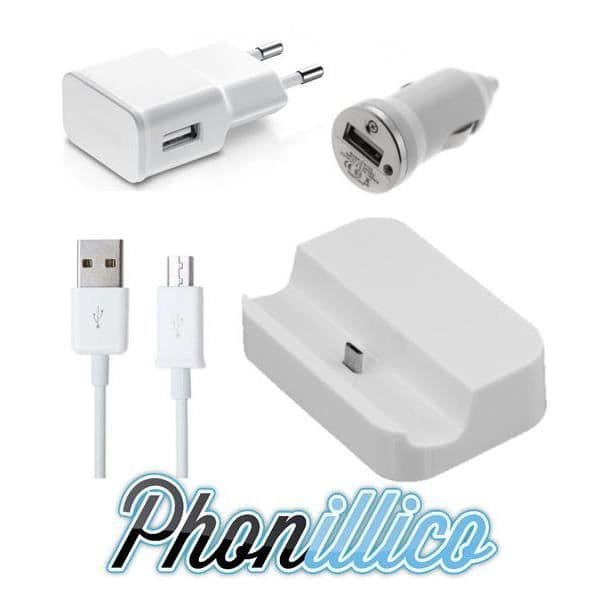 Pakke med 4-i-1 oplader kompatibel med Samsung Galaxy Note 4
