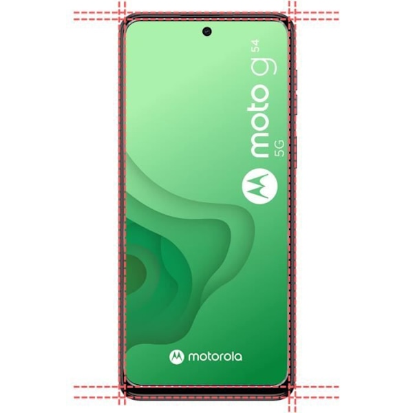 Verre Trempé Suojakalvot Motorola Moto G54 [2 Kpl] Phonillico® Näytön Suojalasi