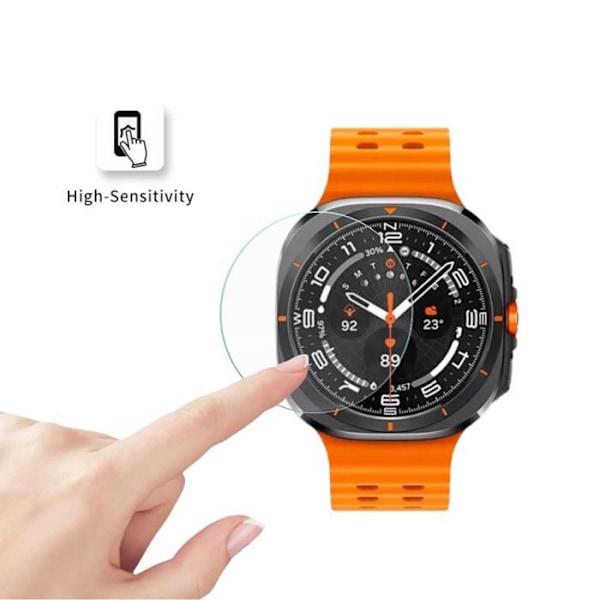 Härdat glas för Samsung Galaxy Watch Ultra 47mm [Pack om 2] Skärmskydd för klocka Repistent Phonillico® Transparent