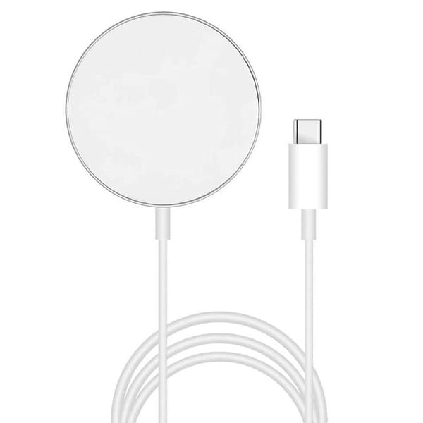 Magnetisk oplader kompatibel med MagSafe til iPhone 17 / iPhone 17 AIR / iPhone 17 PRO / iPhone 17 PRO MAX - Phonillico® Vit