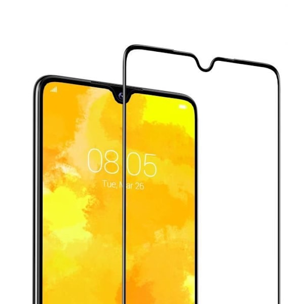 Hærdet Glas - Phonillico® - Huawei P30 LITE - Sort Kant - Ridseresistent - Stødabsorberende Svart