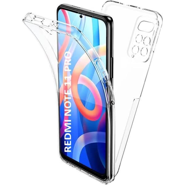 Coque - Phonillico - Xiaomi Redmi Note 11 PRO - 360 Integraali - Läpinäkyvä - Pehmeä Transparent