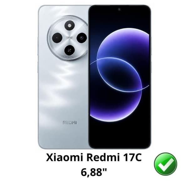 Stødabsorberende cover til Xiaomi Redmi 17C og 2 hærdede glas skærmbeskyttelse Phonillico® Transparent