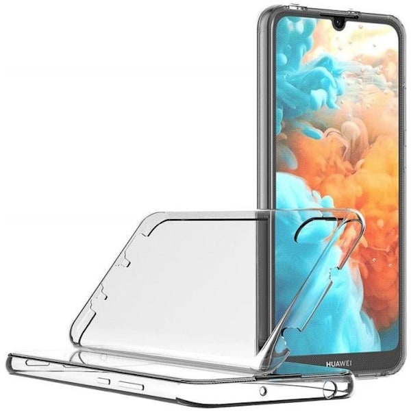 Coque Huawei Y5 2019 - Kuori Gel TPU Silikoni Kokoennuste Läpinäkyvä Kaksi Osa Edessä Takana Liukuhihna Phonillico® Transparent