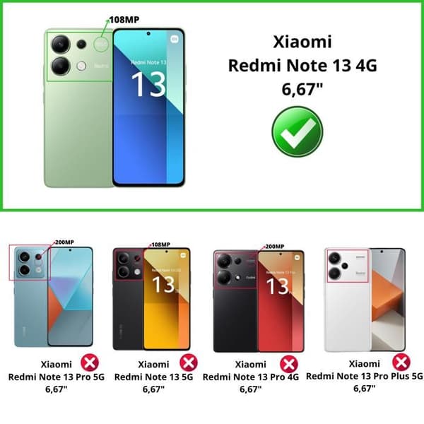 Coque Xiaomi Redmi Note 13 4G - Iskunvaimennus TPU Pehmeä Läpinäkyvä Phonillico® Transparent