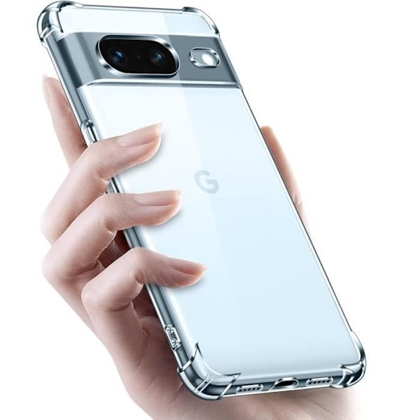 Fodral till Google Pixel 8 - Stötsäkert Skyddande TPU Mjukt Transparent Phonillico®