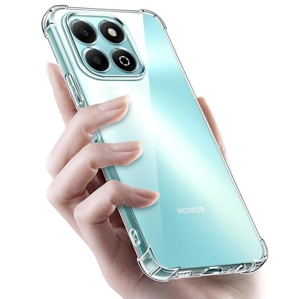 Stötsäker skal - Phonillico® - Honor X6b - Mjuk - Transparent - 2 Härdat glas Transparent