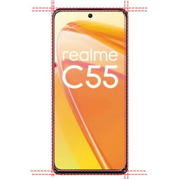 Elokuvavisiiri Näytön Suoja - Phonillico - Realme C55 4G - Pakkaus 4 - Naarmunkestävä - Kirkas Transparent
