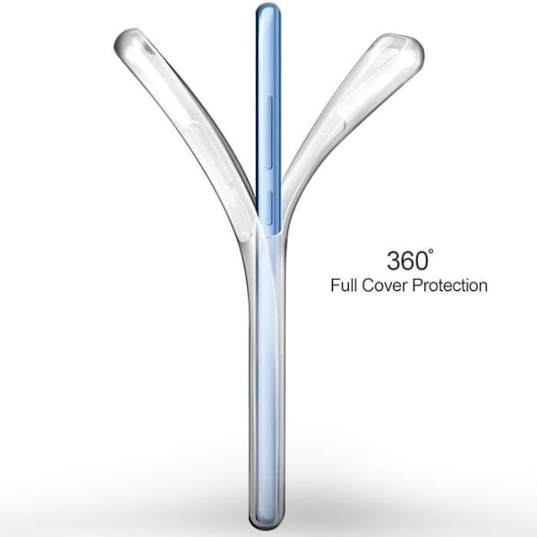 [Kompatibel Apple iPhone XR] Heltäckande Transparent Silikonskal Två Delar Fram Bak Sammansatt [Phonillico®]