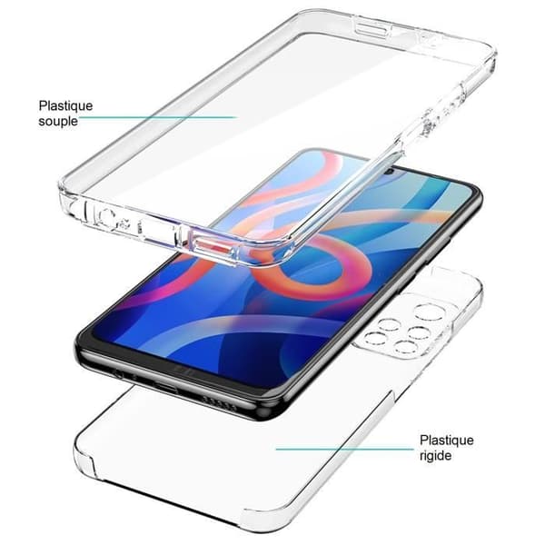 Coque - Phonillico - Xiaomi Redmi Note 11 PRO - 360 Integreret - Transparent - Blød Transparent