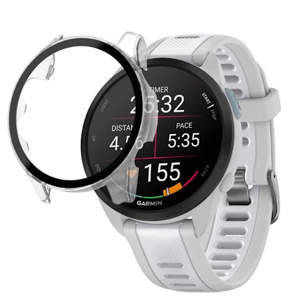 Smartklocka-fodral - Phonillico - Garmin Forerunner 165 - Transparent - Härdat glas - Skärmskydd Transparent