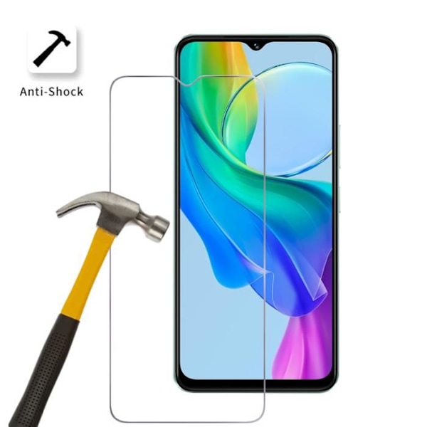 Filmtåligt glas - Phonillico® - Vivo Y03 - Pack med 2 - Repåståndigt - Transparent