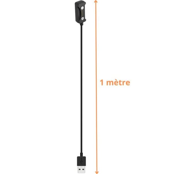 Kompatibel oplader til Polar Pacer - Pacer Pro - Ignite 3 - USB-kabel 1 meter erstatningsadapter til ur Phonillico® Svart