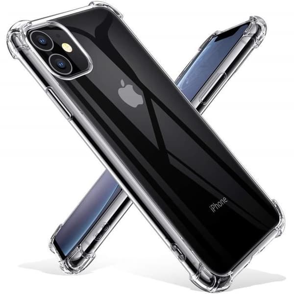 Genomskinligt silikonskal i stötsäkert material för Apple iPhone 11 [Phonillico®] Transparent