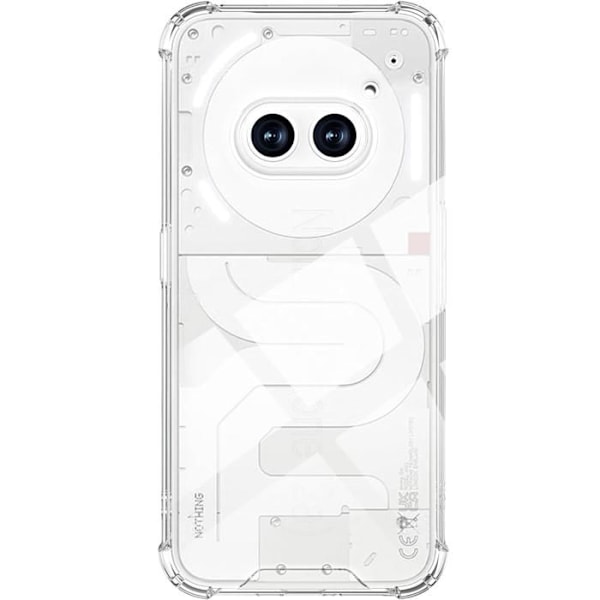 Stötsäkert skal - Phonillico® - Nothing Phone 2a - Mjukt TPU - Transparent - Förstärkt skydd Transparent