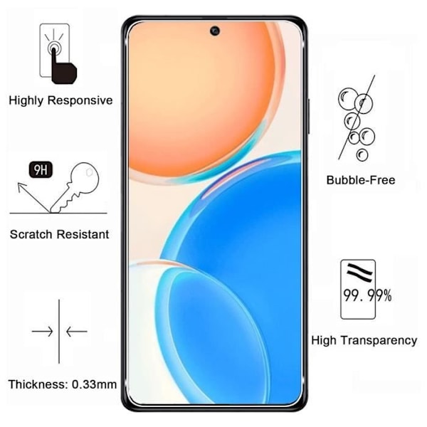 Karkaistu lasi Honor X8:lle [Paketti 2] Näytönsuojakalvo Phonillico® Transparent