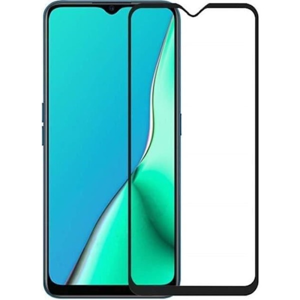 Skyddsglas - Phonillico® - OPPO RENO A9 2020 - Härdat Glas - Transparent - Svart Kant Transparent, svart