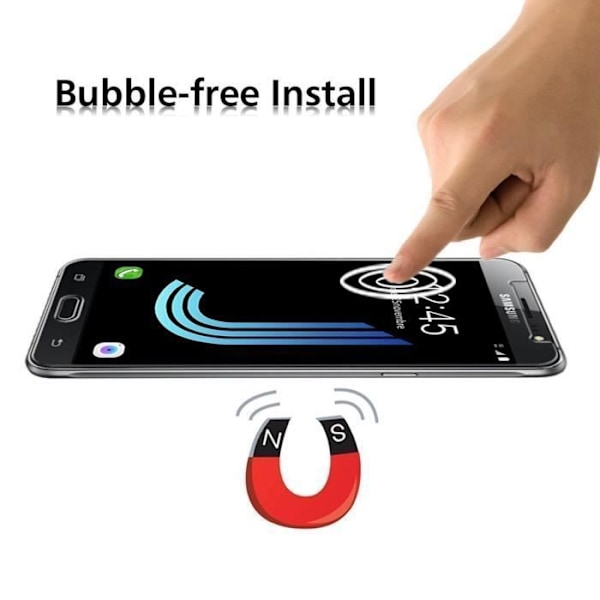 Skärmskydd - Phonillico® - Samsung Galaxy J5 2016 J510 - Paket med 2 - Ultra hållbart - Svart