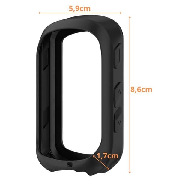 Coque til Garmin Edge 540 / Edge 840 - Housse Etui Silikone Sort Beskyttelse Soft Phonillico®